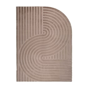 Organisch vloerkleed - Flowy Wavy Taupe - product